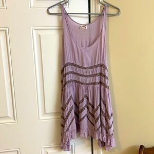 Free People Voile Trapeze Slip Dress- Size Small- Color: Lavender/ light purple